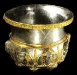Silver Bowl with golden decorations